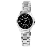 Q&Q Damen-Uhr Edelstahl Faltschließe 3 Bar Analog Quarz Q44A-002PY