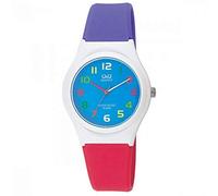 Q&Q Herren-Armbanduhr VQ86J009Y mit blauem Zifferblatt, Kunstharzband, mehrfarbig, Lässig