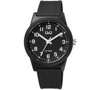 Q&Q Herren-Armbanduhr VR35J027Y, Schwarz/Transparent, Armband, Schwarz/Transparent, Riemen