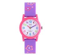 Q&Q Kinder-Uhr Silikon 10 Bar Motiv bunt Lernuhr Analog Quarz