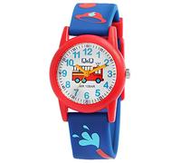 Q&Q Kinder-Uhr Silikon Armband Dornschließe Lernuhr Analog Quarz VR99J019Y