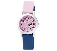 Q&Q Kinderuhr Silikon 10 Bar Bunte Muster Lernuhr Analog Quarz, Rosa Anker, Riemen