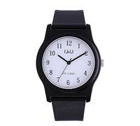 Q&Q Q & Q - Unisex Herrenuhr mit Gummi-Armband G22A-001VY - Uhr - Kunststoff - Schwarz - 37.70 mm