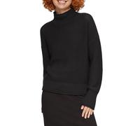 Loose Fit Strickpullover mit Stehkragen aus Baumwollmix S schwarz 2150204.9999.S