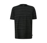 Baumwollshirt mit Melangeeffekt und Rollkante an Halsausschnitt M schwarz 2171865.99W0.M