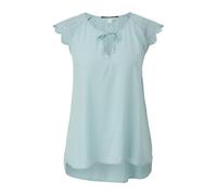 Q/S designed by - Blusentop mit Broderie Anglaise blau - Gr. - 34