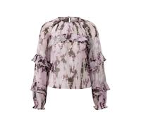 Q/S designed by - Chiffonbluse mit Rüschen pink - Gr. - 32