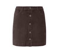 Minirock QS, Damen, Gr. 42, braun, Cord, Obermaterial: 98% Baumwolle, 2% Elasthan, unifarben, körpernah ca. Mitte Oberschenkel, Röcke Minirock, Cordrock mit langer Knopfleiste (96374511-42) braun