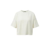 Q/S designed by - Geripptes Boxy T-Shirt weiß - Gr. - M