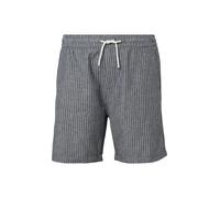 QS Gestreifte Shorts aus Leinenmix tiefblau XL