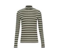 Q/S designed by - Gestreiftes Longsleeve im Slim Fit grün - Gr. - M