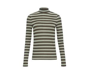 Q/S designed by - Gestreiftes Longsleeve im Slim Fit grün - Gr. - M