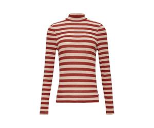 Q/S designed by - Gestreiftes Longsleeve im Slim Fit rot - Gr. - XL