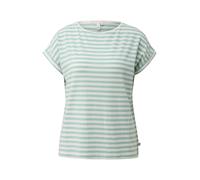 Q/S designed by - Gestreiftes T-Shirt mit überschnittenen Schultern grün/weiß - Gr. - XL