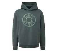 Q/S designed by - Gewaschener Hoodie mit Frontdruck blau - Gr. - M