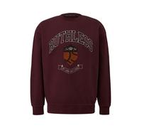 Q/S designed by - Gewaschenes Sweatshirt mit Frontdruck rot - Gr. - S