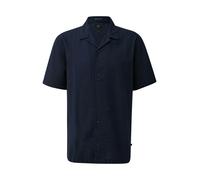 Q/S designed by - Hemd mit Resortkragen in Seersuckerstruktur blau - Gr. - XXL