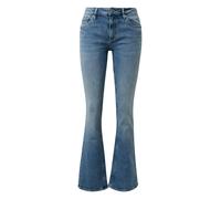 Schlagjeans QS, Damen, Gr. 40, Länge 32, blau, Denim/Jeans, Obermaterial: 84% Baumwolle, 14% Polyester, 2% Elasthan. Futter: 70% Polyester, 30% Baumwolle, unifarben, slim fit lang, Jeans, mit Schlag u
