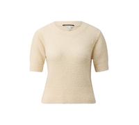 Strickpullover QS, Damen, Gr. XXL, beige (ecru), Strick, Obermaterial: 100% Polyacryl, unifarben, normal hüftbedeckend, Rundhals, Bündchen, Pullover Strickpullover, Halbarm-Strickpullover (34295238-XX