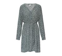 Q/S designed by - Kurzes Crêpe-Kleid mit All-over-Print grau - Gr. - 32
