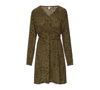 Kurzes Crêpe-Kleid mit All-over-Print 32 olive 2149913.78A2.32