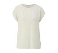 Q/S designed by - Leicht transparentes Oversize-Shirt weiß - Gr. - XL