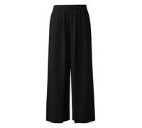 s.Oliver Q/S Culotte Leinenmix Loose-Fit hoher Bund Schwarz Gr. 38