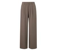 Q/S designed by - Marlenehose mit weitem Bein und hohem Bund braun - Gr. - 44/30