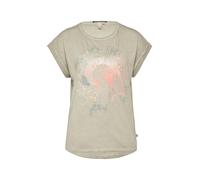 s.Oliver Damen Oversize-Shirt in gewaschener Optik mit Frontprint Taubengrau L