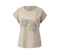 s.Oliver Rundhalsshirt 2175261 Oversize 100% Baumwolle großer Frontprint Damen M (38) Beige