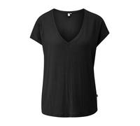 Fließendes Oversize-Shirt mit Rippstruktur S schwarz 2170585.9999.S