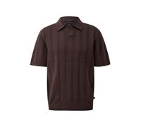 Q/S designed by - Polo-Shirt aus Rippstrick braun - Gr. - XL