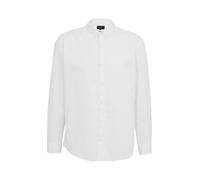s.Oliver Hemd Regular Fit Gewaschenes Twill Langarm mit Logostickerei Weiß XXL
