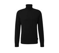 Rollkragenpullover QS, Herren, Gr. L, schwarz, Strick, Obermaterial: 52% Ramie, 28% Polyester, 20% Polyamid, unifarben, regular fit hüftbedeckend, Rundhals, Flachstrickbündchen, Pullover Rollkragenpul