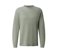 Q/S designed by - Rundhals Strickpullover aus feinem Strukturstrick grün - Gr. - S