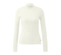 Q/S designed by - Schmales Langarmshirt mit Ribbstruktur weiß - Gr. - L