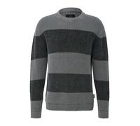 Q/S designed by - Strickpullover mit Streifen grau - Gr. - M