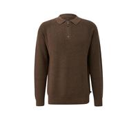 Q/S designed by - Strickpullover mit Zipper braun - Gr. - S