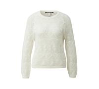 s.Oliver Baumwollpullover mit Ajourmuster Creme Größe L