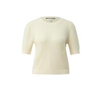 s.Oliver Strickpullover QS Ecru 50/50 Baumwolle/Polyacryl Rundhals Waben-Optik Damen Gr. S (36)