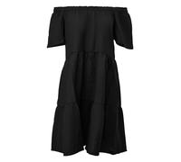 Viskosemix-Kleid mit Carmenausschnitt 36 schwarz 2181030.9999.36