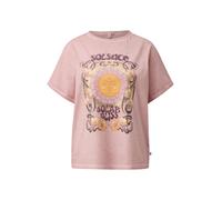 Gewaschenes Print-Shirt mit überschnittener Schulter M pink|mehrfarbig 2181326.45D1.M