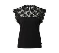 Q/S designed by - T-Shirt mit Spitze schwarz - Gr. - XS