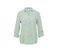 QS Viskosebluse mit Turn-up und aufgesetzten Taschen