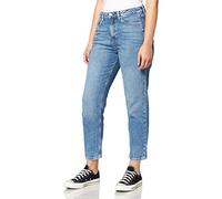 Q/S designed by Women's Hose 7/8 MOM FIT Pants, Blue Stretched den, 32