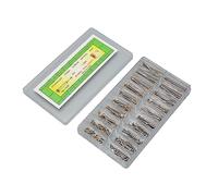 QANYEGN 200 Stück Uhrenschraubenrohr, Edelstahl-Uhrenarmband-Glieder-Splinte, 10 Stück 1,3 mm Uhrenarmband-Stangen-Reparaturset für Uhrmacher