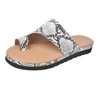QAZW Damen Orthopädische Hallux Valgus Sandalen Wedge Bequeme Damen Flip Flops mit Big Toe Correction Open Toe Casual Slippers mit Bunion Corrector,D-39(EU)