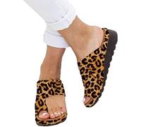 QAZW Damen Orthopädische Hallux Valgus Sandalen Wedge Bequeme Damen Flip Flops mit Big Toe Correction Open Toe Casual Slippers mit Bunion Corrector,A-39(EU)