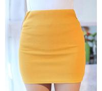 QBQZXAOSOWH Hübscher Rock Damen Micro Miniröcke Sexy Mädchen Röcke Lässige Paket Hüfte Kurze Röcke Frauen Enge Büro Party Weiblich Rot Schwarz XXXL Gelb