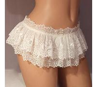 QBQZXAOSOWH Hübscher Rock Damen Ultra Mini Sexy Frauen Rock Spitze Casual Über Dem Knie Schwarz Hot Short Fashion Dance Lady Party Club Wear XL B-Weiß